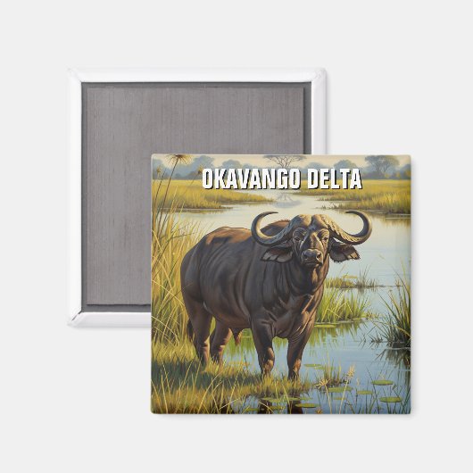Cape Buffalo im Okavango Delta Botswana Magnet (Vorderseite/Rückseite)