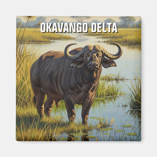 Cape Buffalo im Okavango Delta Botswana Magnet (Vorne)