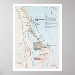 Cape Canaveral FL Map (2012) The Space Coast Atlas Poster