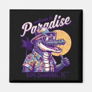 Cape Canaveral Florida Alligator Retro-Stil Magnet