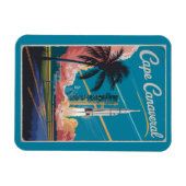 Cape Canaveral Florida Illustration Art Magnet (Horizontal)