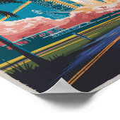 Cape Canaveral Florida Illustration Art Poster (Ecke)