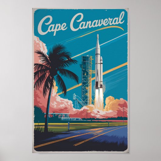 Cape Canaveral Florida Illustration Art Poster (Vorne)