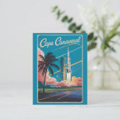 Cape Canaveral Florida Illustration Art Postkarte (Stehend Vorderseite)