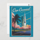 Cape Canaveral Florida Illustration Art Postkarte (Vorne/Hinten)