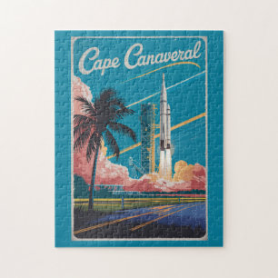 Cape Canaveral Florida Illustration Art Puzzle