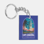 Cape Canaveral Florida Illustration Art Schlüsselanhänger (Vorderseite links)