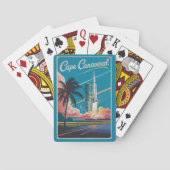 Cape Canaveral Florida Illustration Art Spielkarten (Rückseite)