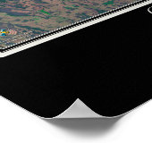 Cape Canaveral Florida von Space Satellite Karte Poster (Ecke)