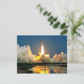 Cape Canaveral Launch Pad mit dem Label Postkarte (Stehend Vorderseite)