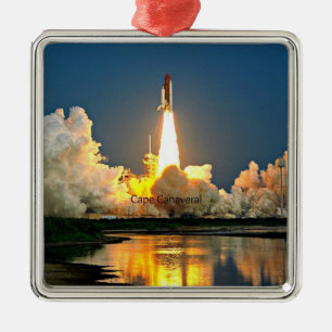 Cape Canaveral Launch Pad Ornament Aus Metall