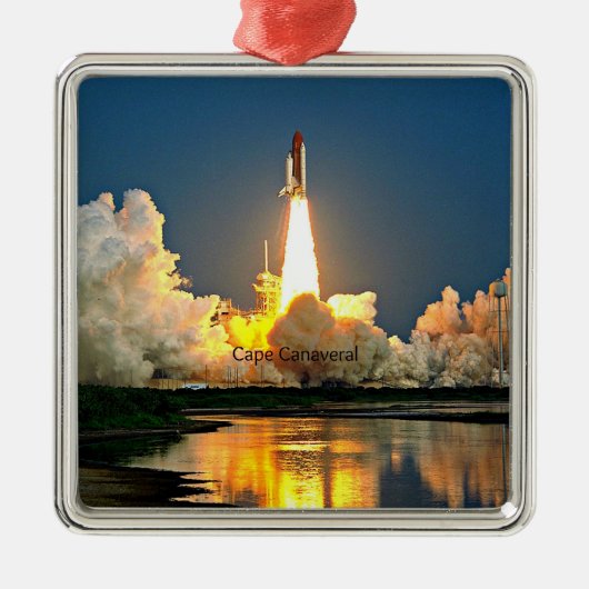 Cape Canaveral Launch Pad Ornament Aus Metall (Vorne)
