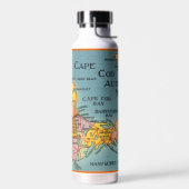 Cape - Cape Cod Massachusetts Karte Wasserflasche Trinkflasche (Links)