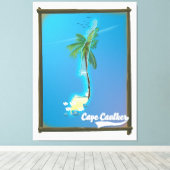 Cape Caulker Reiseplan Leinwanddruck (Insitu (Holzboden))