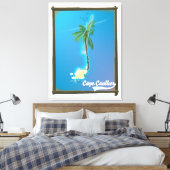 Cape Caulker Reiseplan Leinwanddruck (Insitu (Schlafzimmer))