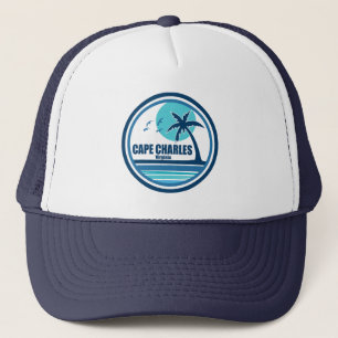Cape Charles Beach Virginia Palm Tree Birds Truckerkappe