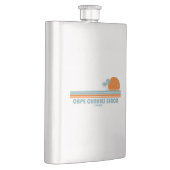 Cape Charles Beach Virginia Sun Palm Trees Flachmann (Rechts)