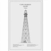 Cape Charles Lighthouse - Virginia - BD Aufkleber (Vorderseite)
