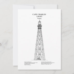 Cape Charles Lighthouse - Virginia - BD Dankeskarte