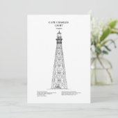Cape Charles Lighthouse - Virginia - BD Dankeskarte (Stehend Vorderseite)