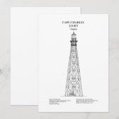 Cape Charles Lighthouse - Virginia - BD Dankeskarte (Vorne/Hinten)