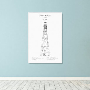 Cape Charles Lighthouse - Virginia - BD Leinwanddruck