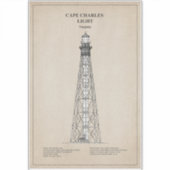 Cape Charles Lighthouse - Virginia - SBD Aufkleber (Vorderseite)
