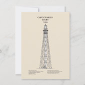 Cape Charles Lighthouse - Virginia - SBD Mitteilungskarte (Vorderseite)