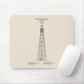 Cape Charles Lighthouse - Virginia - SBD Mousepad (Mit Mouse)