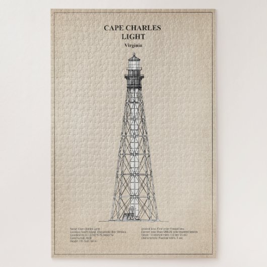 Cape Charles Lighthouse - Virginia - SBD Puzzle (Vertikal)