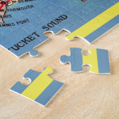 Cape Cod Auto Karte 11x14 Puzzle (Seite)
