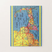 Cape Cod Auto Karte 11x14 Puzzle (Vertikal)