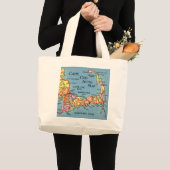 Cape Cod Auto Map Strand-Tasche Jumbo Stoffbeutel (Vorderseite (Produkt))