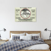 Cape Cod Battleship Markenzeichen Cranberry Label Leinwanddruck (Insitu (Schlafzimmer))