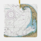 Cape Cod Bay Chart Keramikornament (Vorderseite)