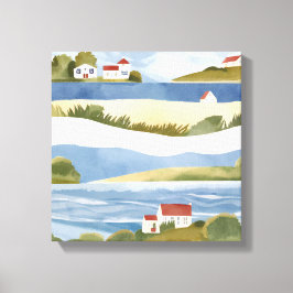 Cape Cod Bay | Ocean Shore Küste Wasserfarbe Leinwanddruck