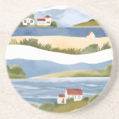 Cape Cod Bay | Wasserfarbe der ozeanischen Küste Getränkeuntersetzer (Vorne)