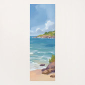 Cape Cod Beach Bay Ocean Painting Yogamatte (Rückseite)