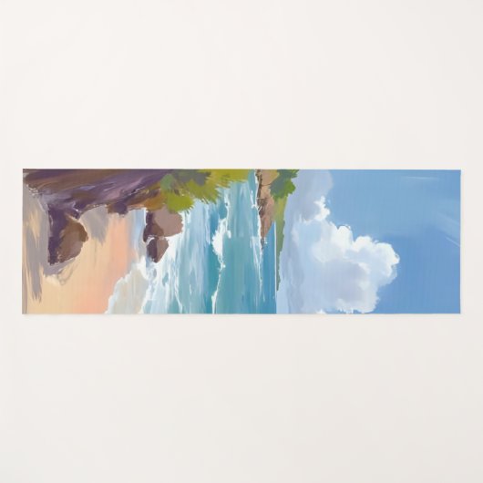 Cape Cod Beach Bay Ocean Painting Yogamatte (Vorderseite (Horizontal))