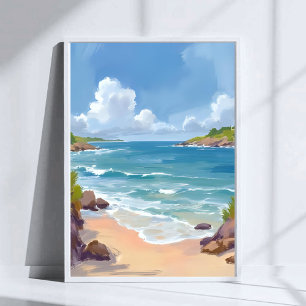 Cape Cod Beach Bay Ozeanmalerei Poster