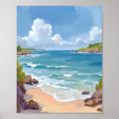 Cape Cod Beach Bay Ozeanmalerei Poster (Vorne)