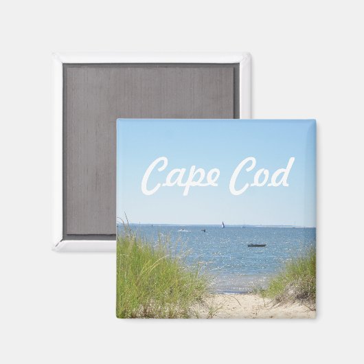 Cape Cod Beach Foto Magnet (Vorderseite/Rückseite)