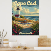 Cape Cod Beach, Massachusetts Vintage Poster (Küche)