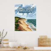 Cape Cod Beach Strand Massachusetts Blau Poster (Küche)