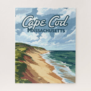 Cape Cod Beach Strand Massachusetts Blau Puzzle