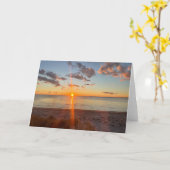 Cape Cod Beach Sunset Photo Karte (Gelbe Blume)