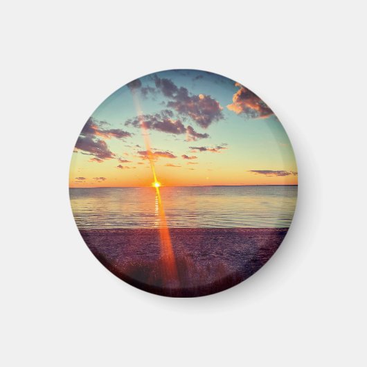 Cape Cod Beach Sunset Photo Magnet (Vorne)