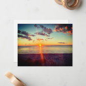 Cape Cod Beach Sunset Photo Mitteilungskarte (Vorderseite/Rückseite Beispiel)