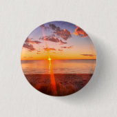 Cape Cod Beach Sunset Photo Pinback Button (Vorderseite)