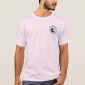 Cape Cod Black Ocean Wave Circle Design T-Shirt (Vorderseite)
